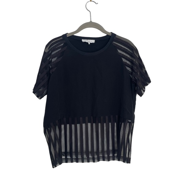 Sandro Semi Sheer Striped Top - Picture 1 of 3